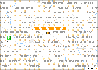 map of Las Lagunas Abajo