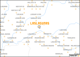 map of Las Lagunas