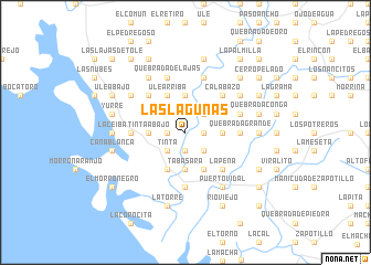 map of Las Lagunas