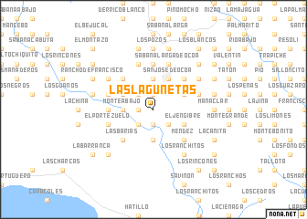 map of Las Lagunetas