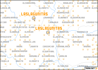 map of Las Lagunitas