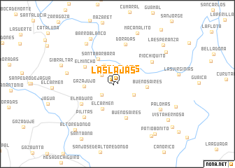 map of Las Lajas