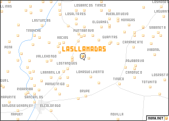 map of Las Llamadas