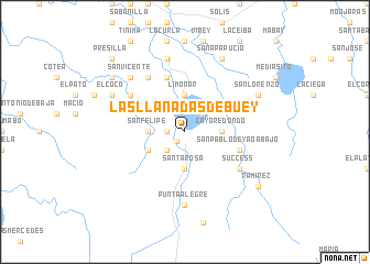 map of Las Llanadas de Buey
