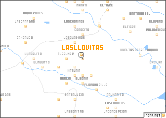 map of Las Llovitas