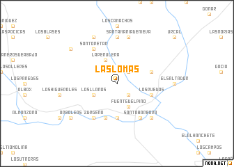 map of Las Lomas