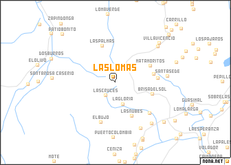 map of Las Lomas