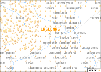 map of Las Lomas