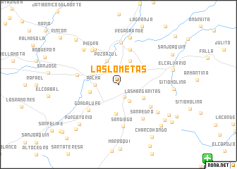 map of Las Lometas