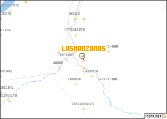 map of Las Manzanas