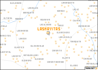 map of Las Mayitas