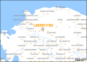 map of Las Mayitas