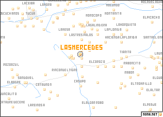 map of Las Mercedes