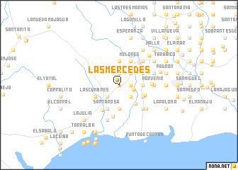 map of Las Mercedes