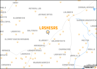 map of Las Mesas