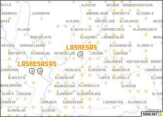 map of Las Mesas