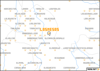 map of Las Mesas