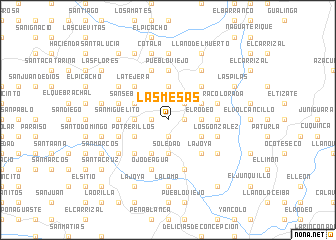 map of Las Mesas