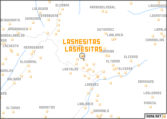 map of Las Mesitas