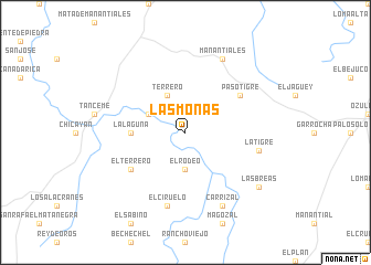 map of Las Monas