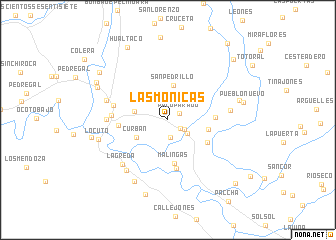 map of Las Mónicas
