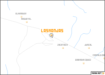 map of Las Monjas