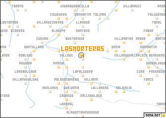 map of Las Morteras