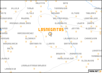 map of Las Negritas