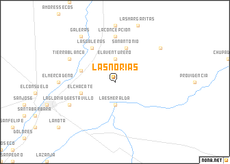 map of Las Norias