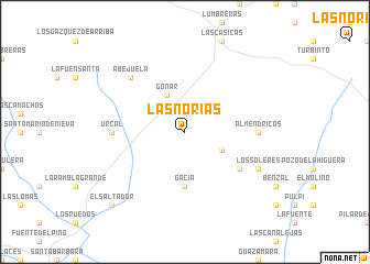 map of Las Norias