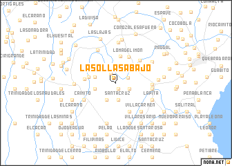 map of Las Ollas Abajo