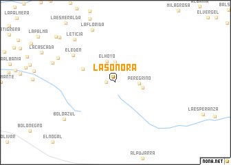 map of La Sonora