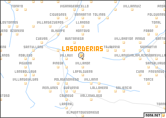 map of Las Orderías