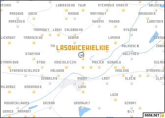 map of Lasowice Wielkie