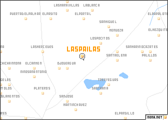 map of Las Pailas