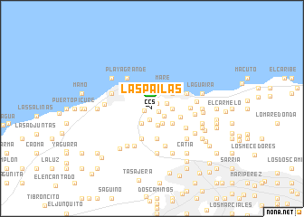 map of Las Pailas