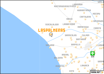 map of Las Palmeras