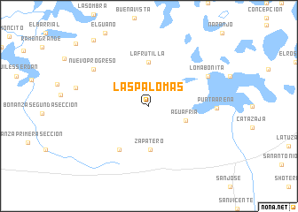 map of Las Palomas