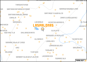 map of Las Palomas