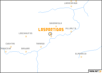 map of Las Partidas