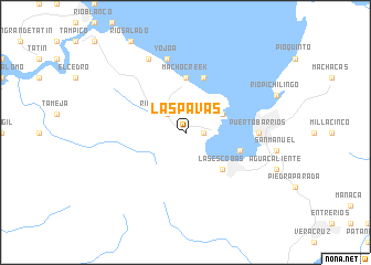 map of Las Pavas