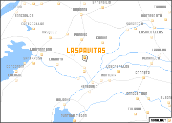 map of Las Pavitas