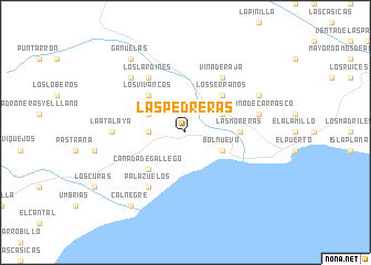 map of Las Pedreras