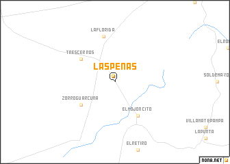 map of Las Peñas