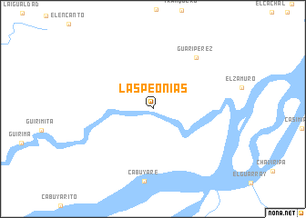 map of Las Peonías