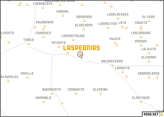 map of Las Peonias