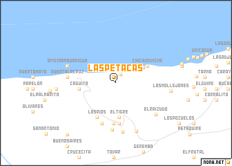 map of Las Petacas