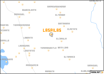 map of Las Pilas