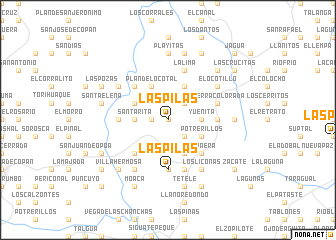 map of Las Pilas