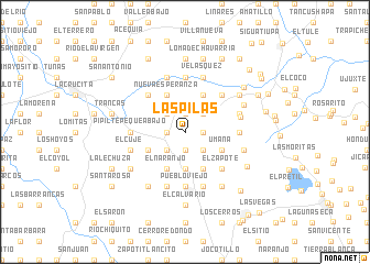 map of Las Pilas